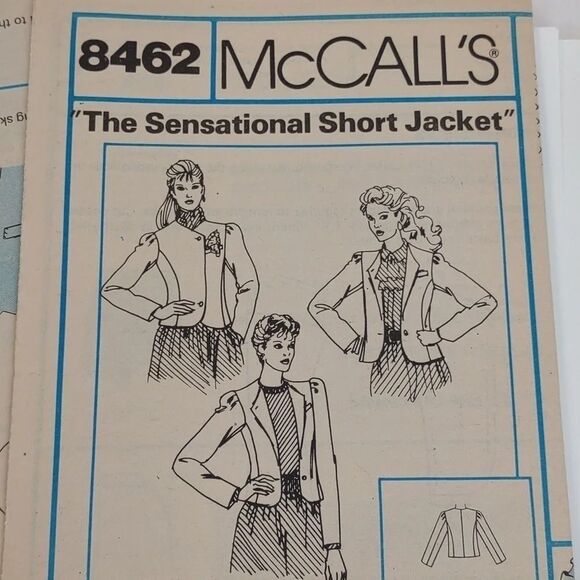 McCalls 8462 Vintage 1983 Sewing Pattern Womens Jacket Size 10 - Picture 9 of 9